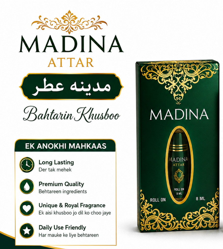 Madina Attar Roll On + White Ferdaus Free Combo